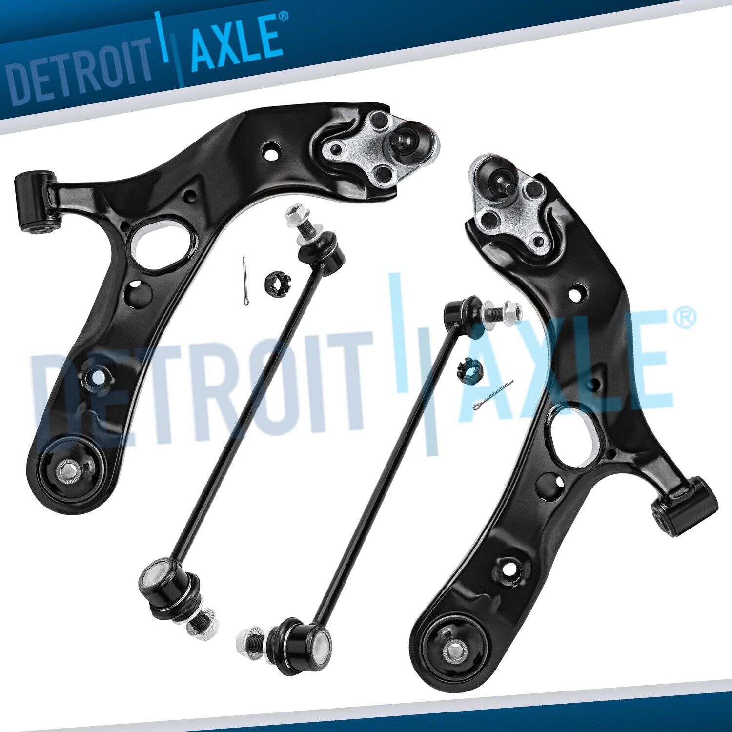 4pc Front Lower Control Arms + Sway Bars for 2006-2018 Toyota RAV4 NX200t NX300