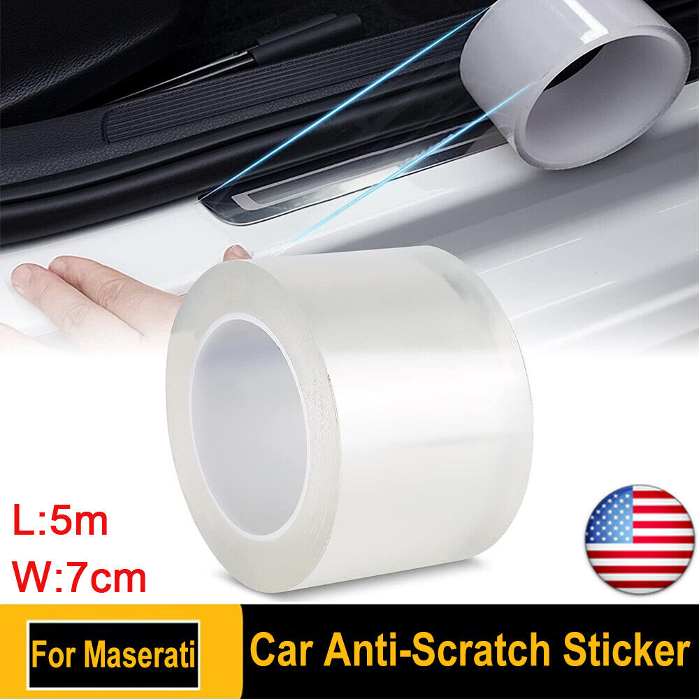 5m*7cm Clear Car Door Plate Sill Scuff Covers Anti-Scratch Stickers For Maserati