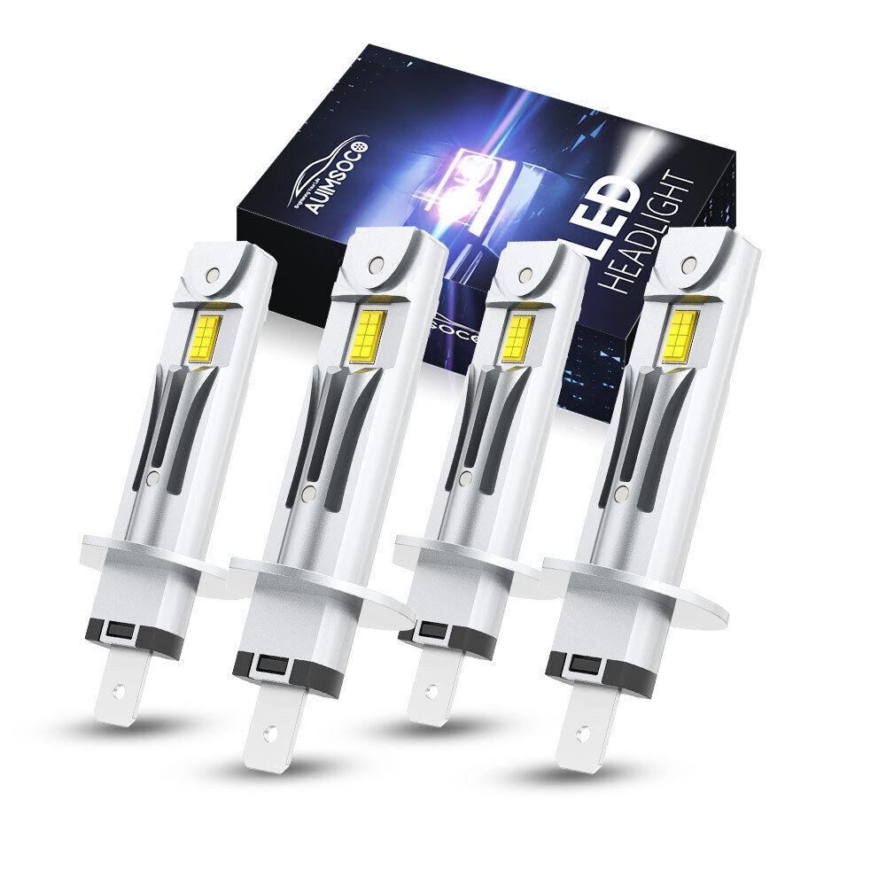 H1 H1 LED Headlight Bulbs Conversion Kit High Low Beam Super Bright 6500K White