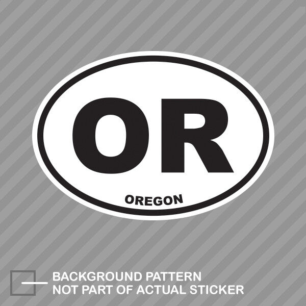Oregon State Oval Sticker Decal Vinyl OR