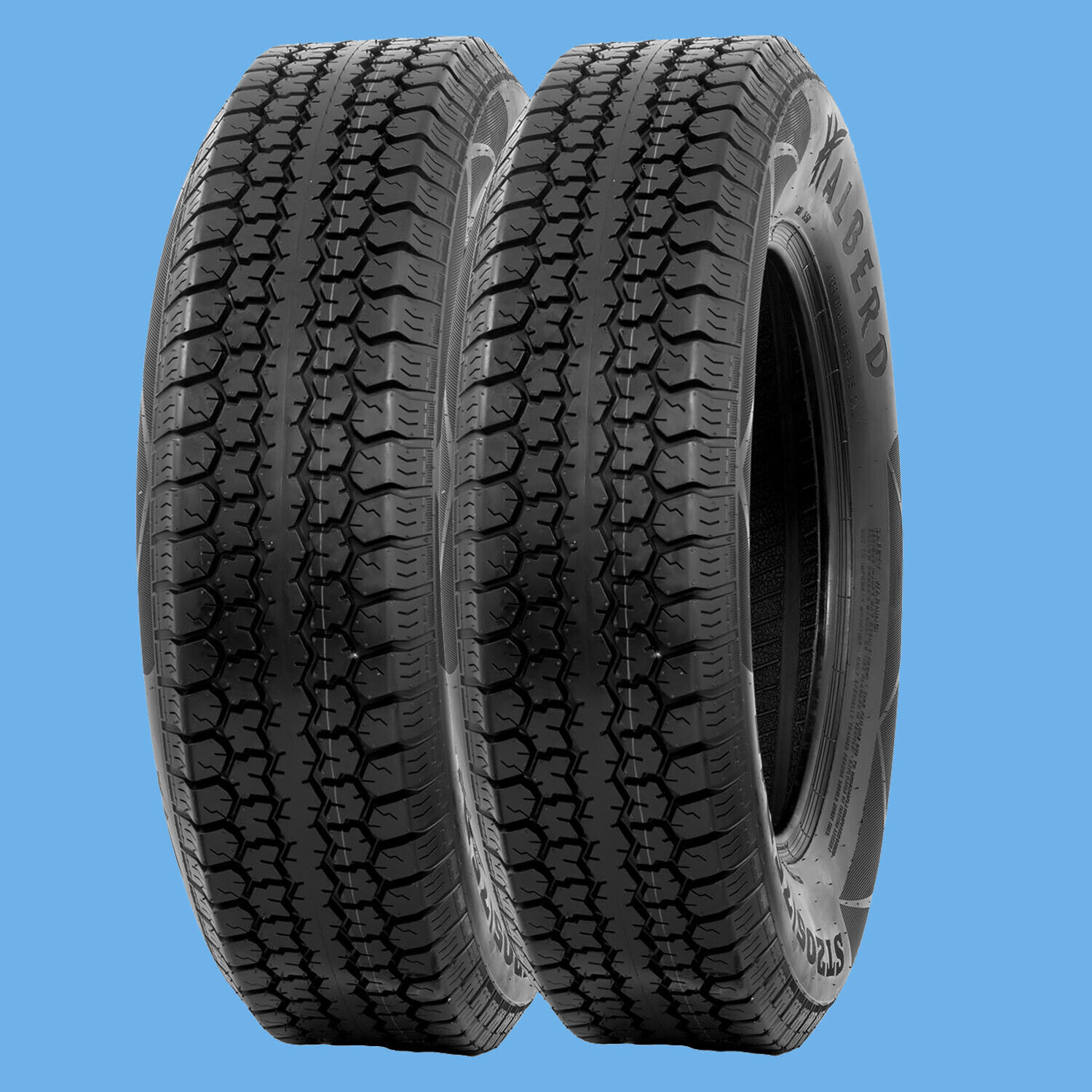 Set 2 Premium ST205/75D15 Trailer Tires 205 75 15 Heavy Duty 6Ply Load Range C