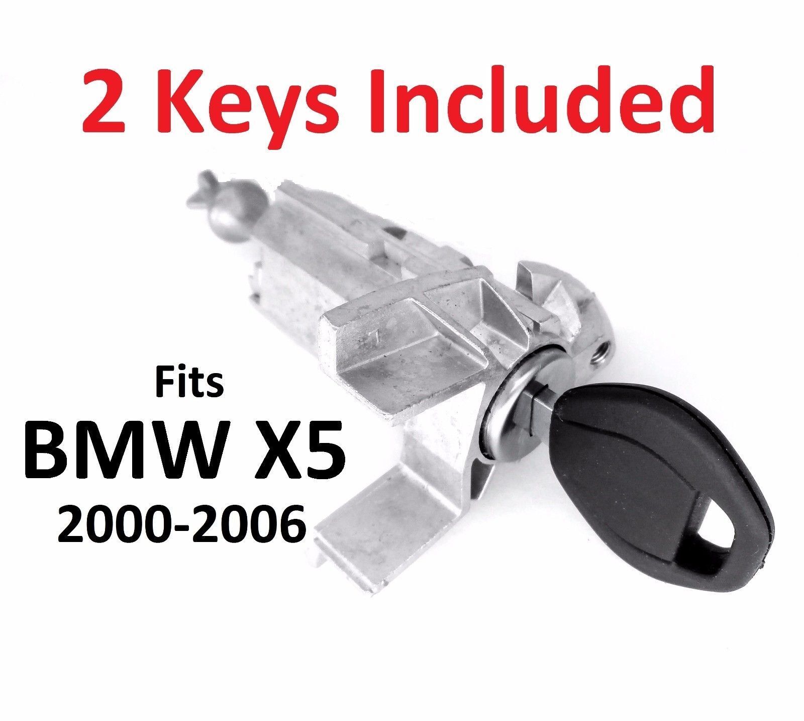 For BMW X5 E53 2000-2006 LEFT DRIVER DOOR LOCK CYLINDER BARREL ASSEMBLY w 2 KEYS