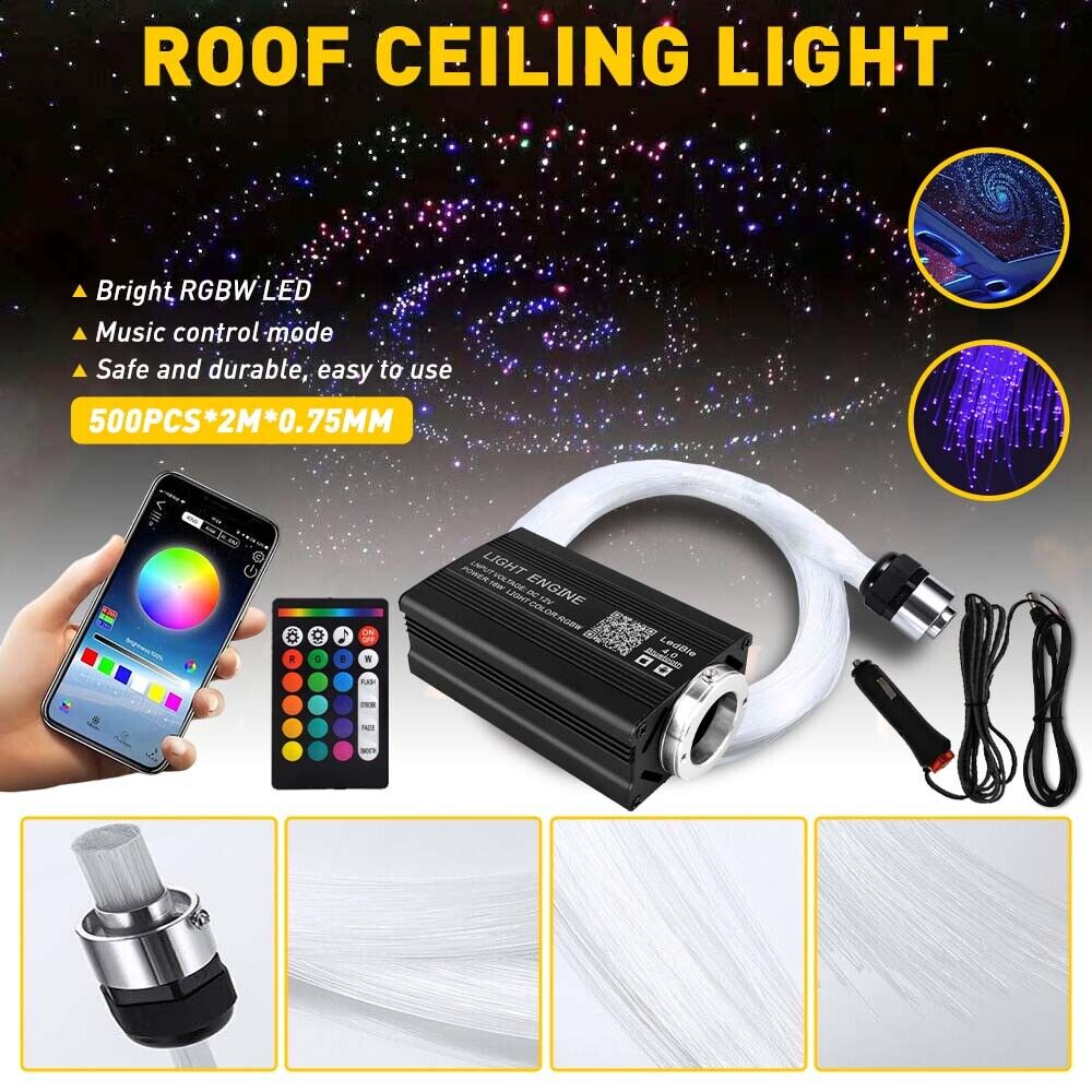 500pcs Car Star Headliner Home Light kit Twinkle Roof Ceiling Lights Fiber Optic