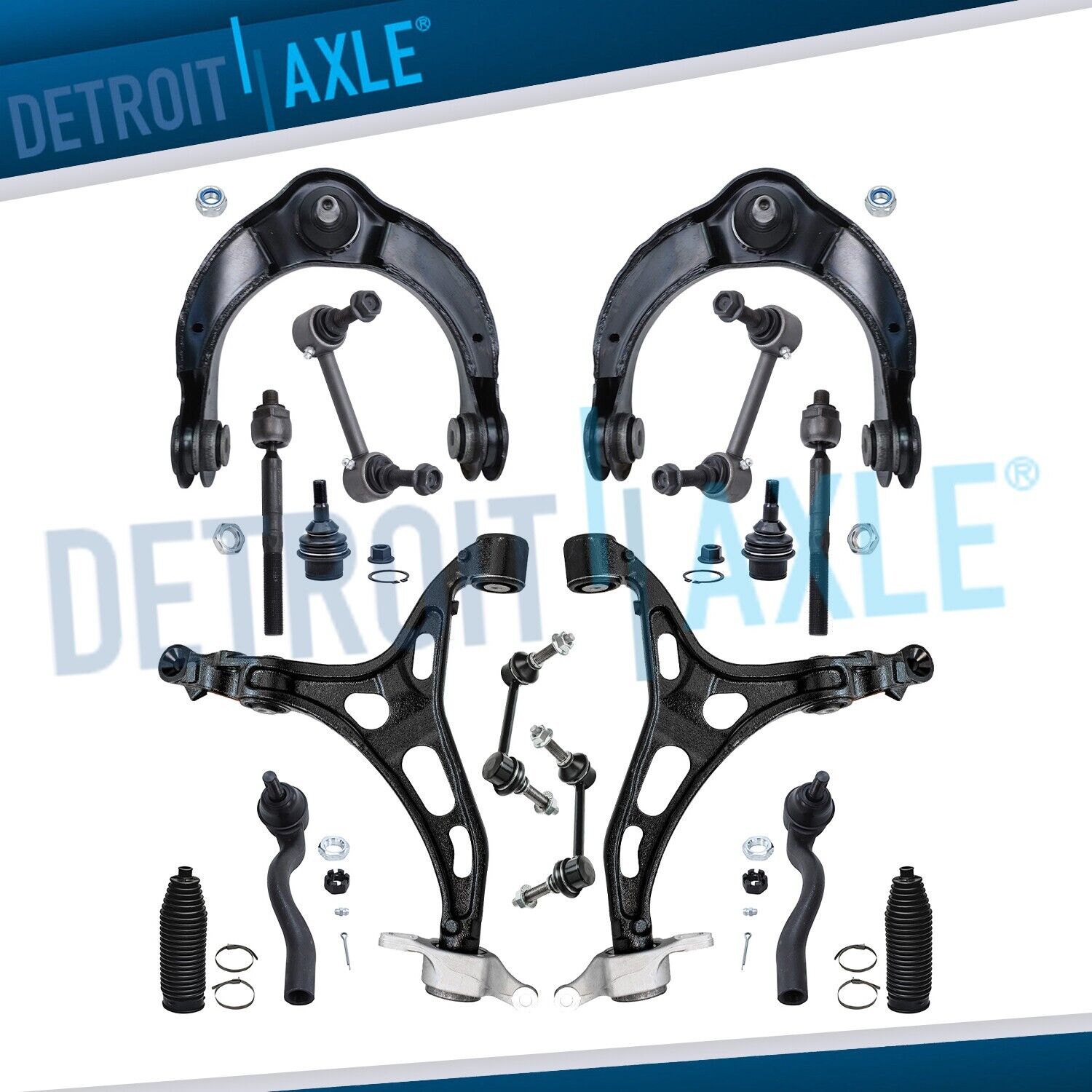 16pc Front Upper Lower Control Arms for 2011-2015 Dodge Durango Grand Cherokee