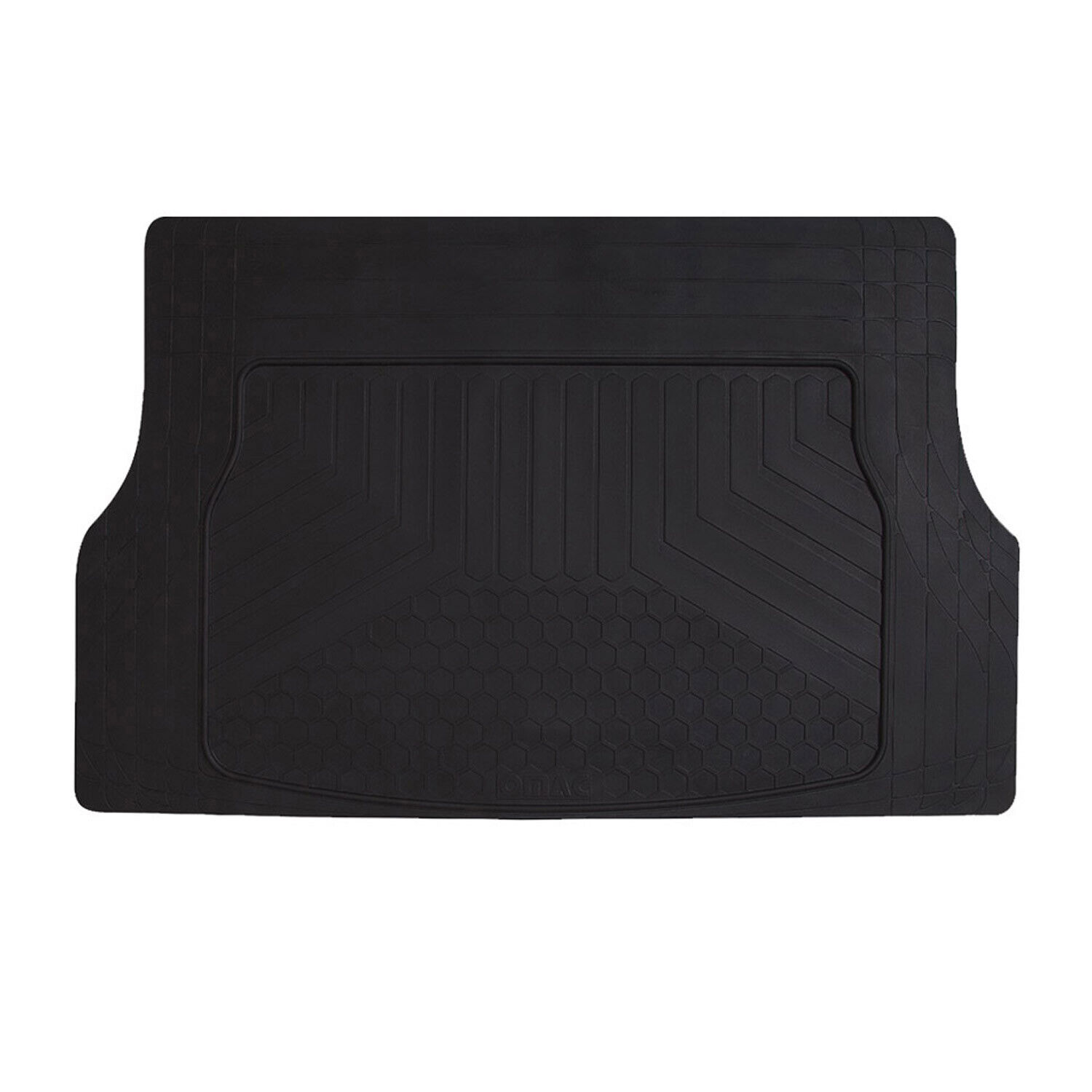 Trimmable Cargo Mats Liner All Weather for Tesla Roadster 2008-2012 Black Rubber