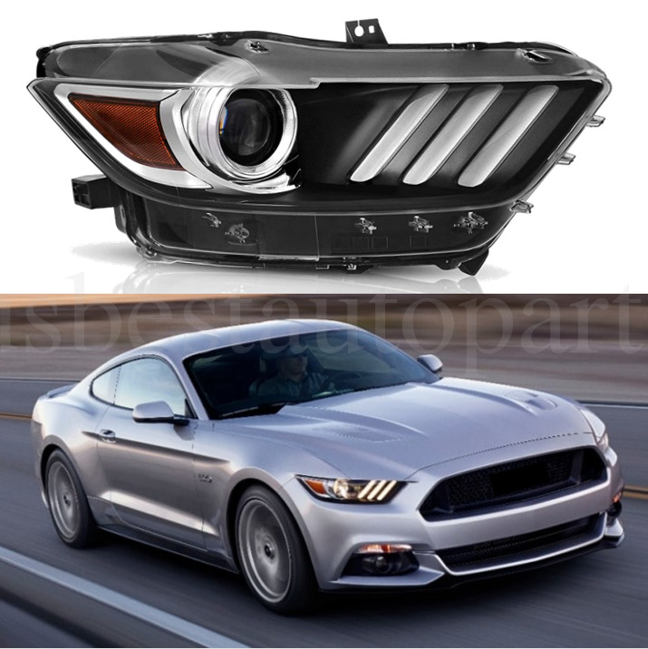 For 2015-2017 Ford Mustang Right Headlight HID/Xenon W/LED DRL Passenger Side RH