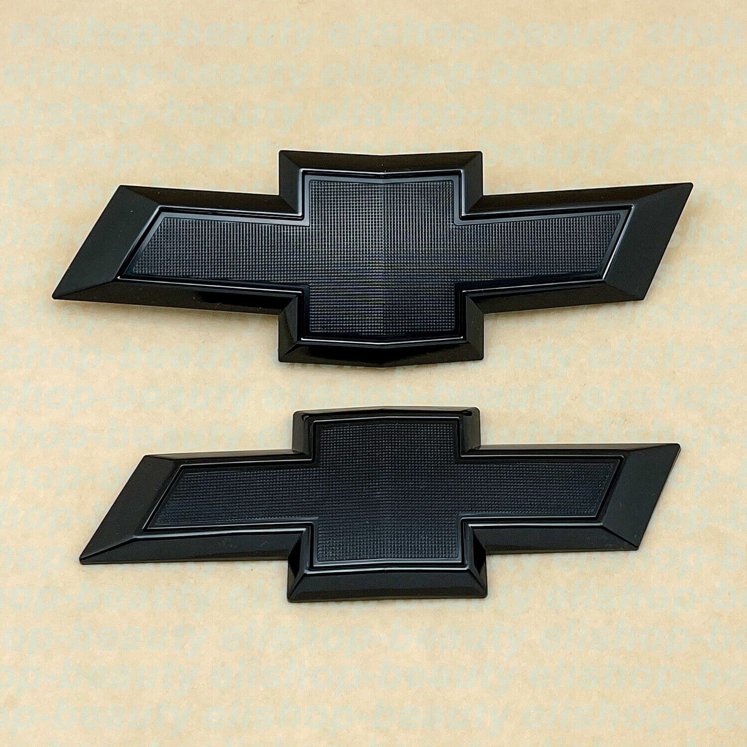 Front Rear Gloss Black Bowtie Emblem Kit Fit 2018-2023 Chevrolet Equinox OEM