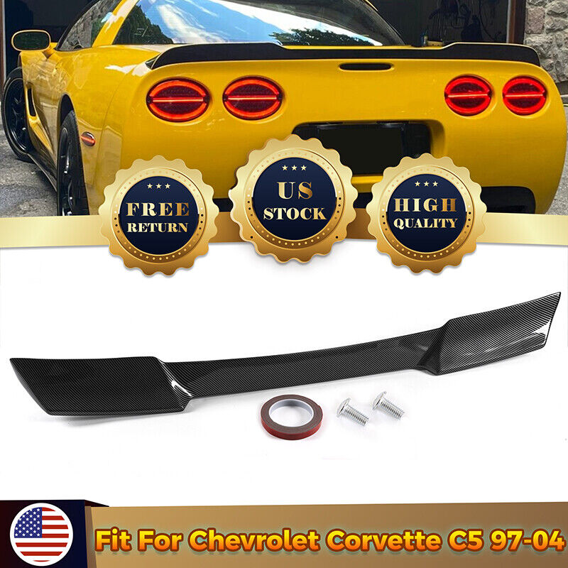 For 97-04 Corvette C5 & ZR1 Extended Style CARBON LOOK Rear Trunk Wing Spoiler