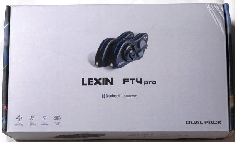 LEXIN 2pcs LX-FT4 Pro 4-Way Motorcycle Bluetooth Headset