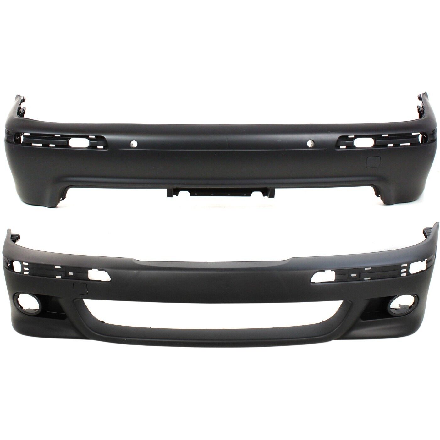 Bumper Cover Front and Rear Set For 2000-03 BMW M5 With Parking Aid Sensor Holes