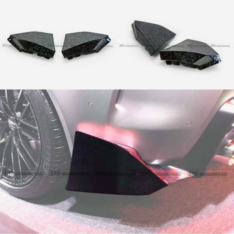 For 19+ Toyota Supra A90 Forged Carbon Look Rear Bumper Spats addon Trim Bodykit