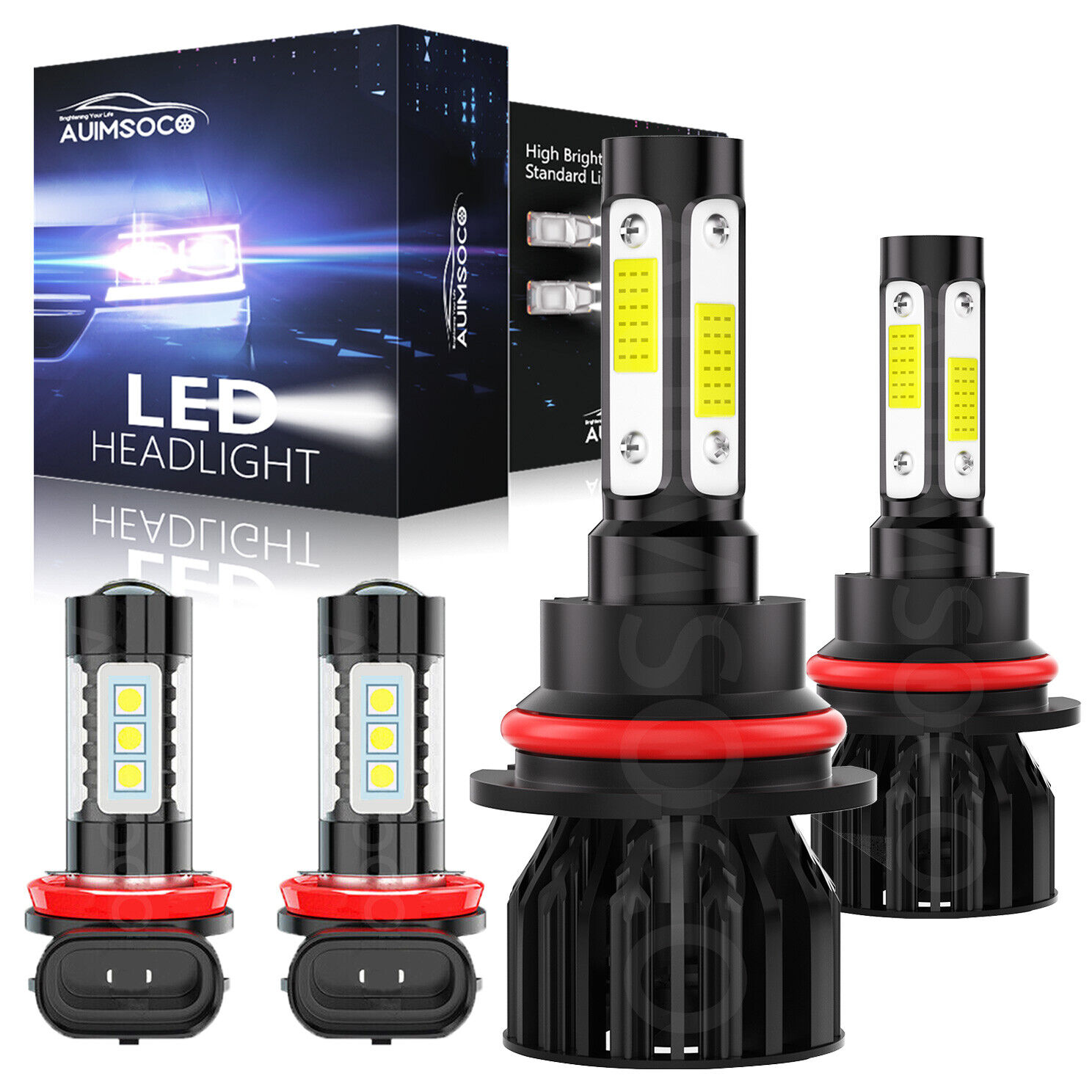 For Nissan Frontier 2005-2022 2023 LED Headlight High Low Fog Light Bulbs Kit 4x