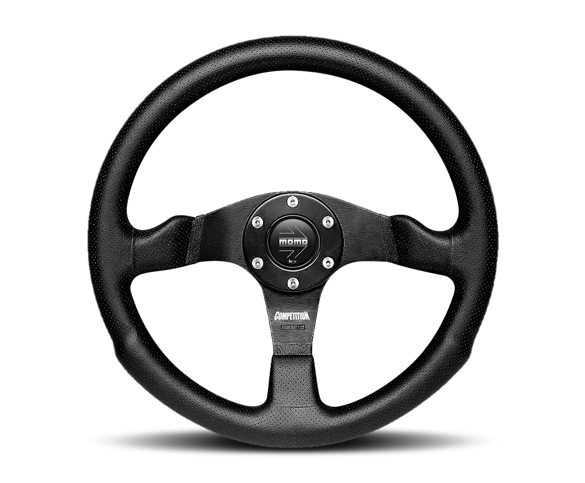 MOMO Steering Wheel Competition Black Leather 350 mm