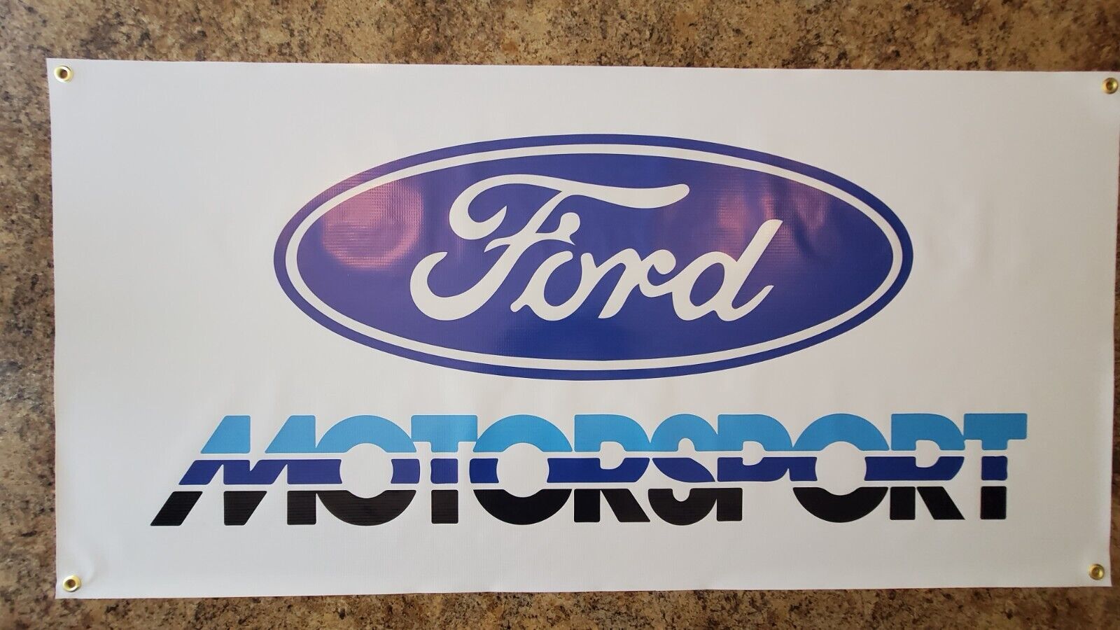 Big Vinyl Banner 80\'s Ford Motorsport sign poster racing 4\'x2\'