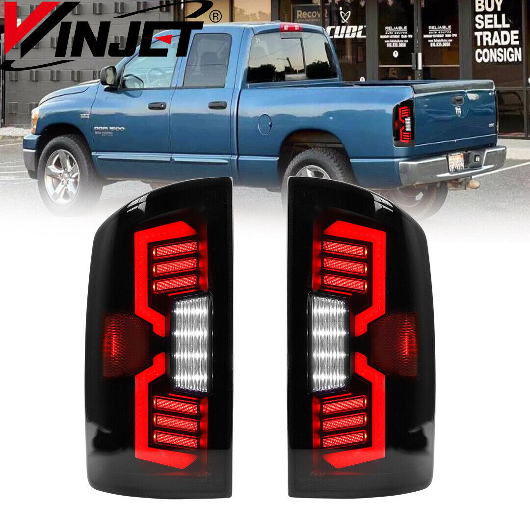 LED Sequential Tail Lights For 2003-2006 Dodge Ram 2500 3500 Smoke Signal Lamps