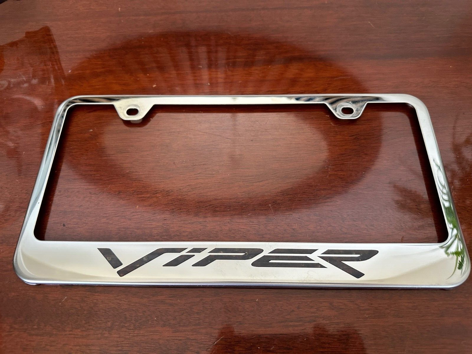 Dodge Viper Mirrored Chrome License Plate Frame Official Licensed 