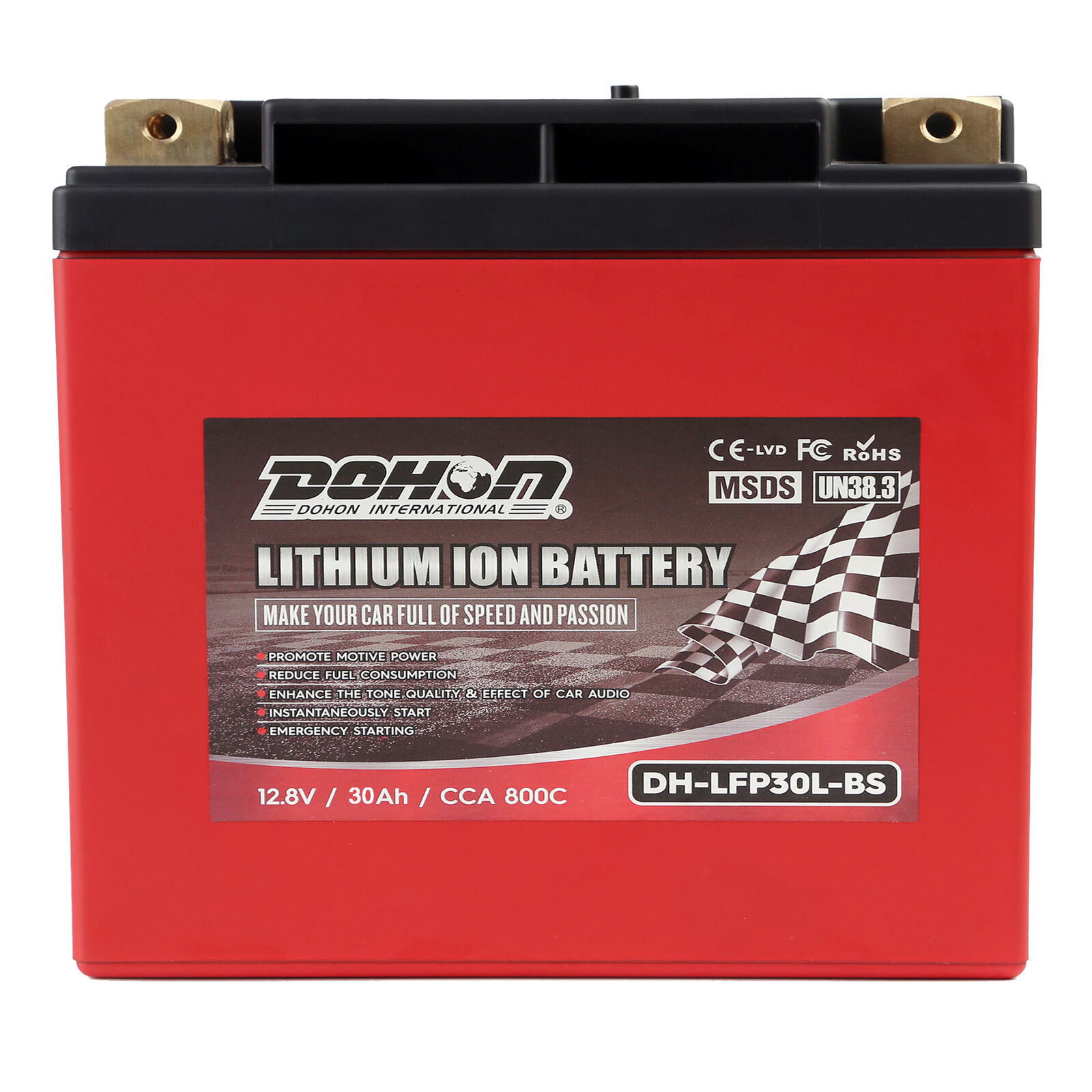 LFP 30L-BS 30AH 800CCA Lithium Battery 880 CA Replaces ATX30-RS YTX30 YTX30L-BS