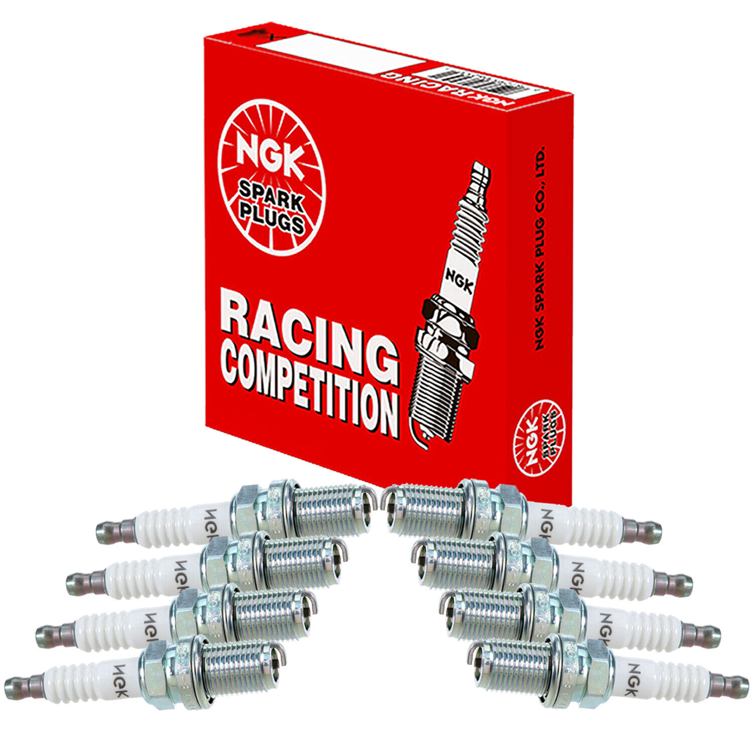 NGK V-Power Set Of 8 Universal Racing Spark Plugs 4554 R5671A-8