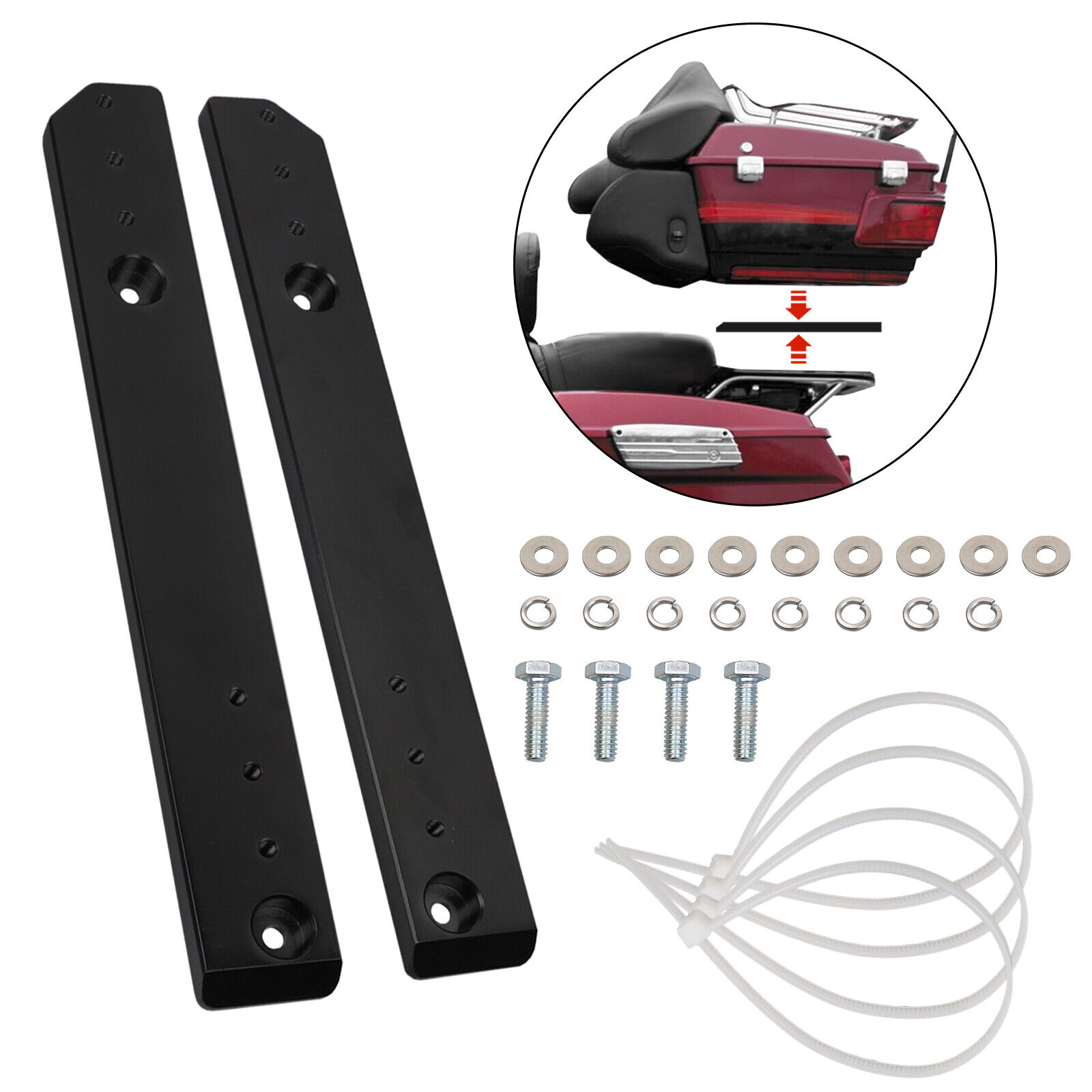 Adjustable 1-3 inch Tour Pak Pack Relocator Kit Mounting For Touring 2009-2013