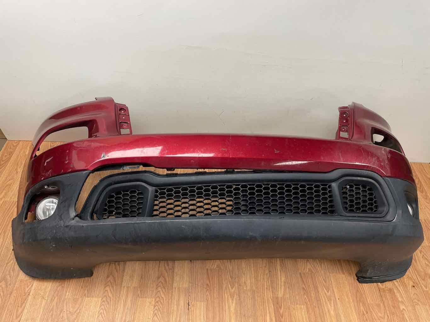 Front Bumper Assy w/o Park Assist Red=PRP Fits 14 - 18 JEEP CHEROKEE See Pics