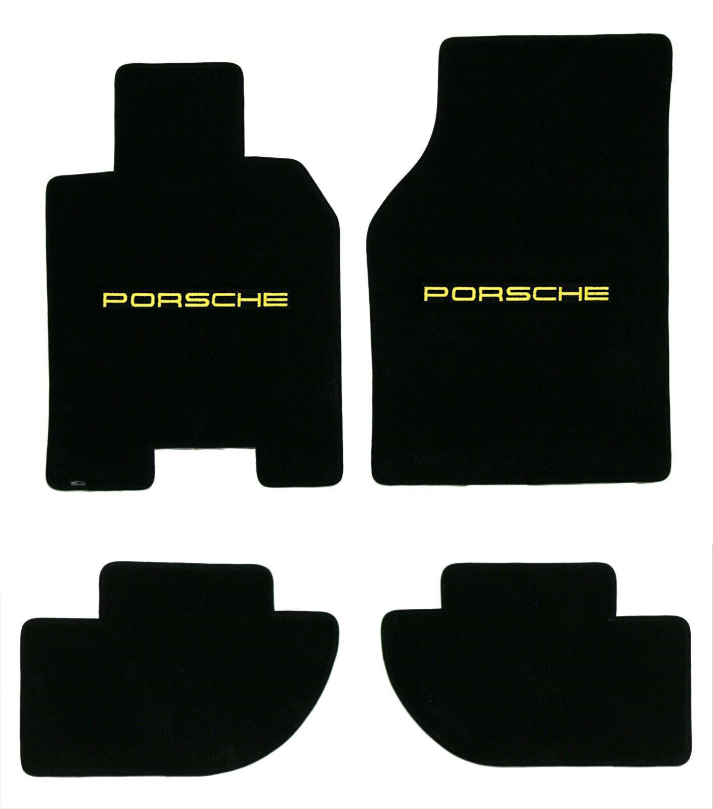 Lloyd Mats LICENSED PORSCHE® 4pc Floor Mat Set 1986 to 1991 Porsche 944 Yellow