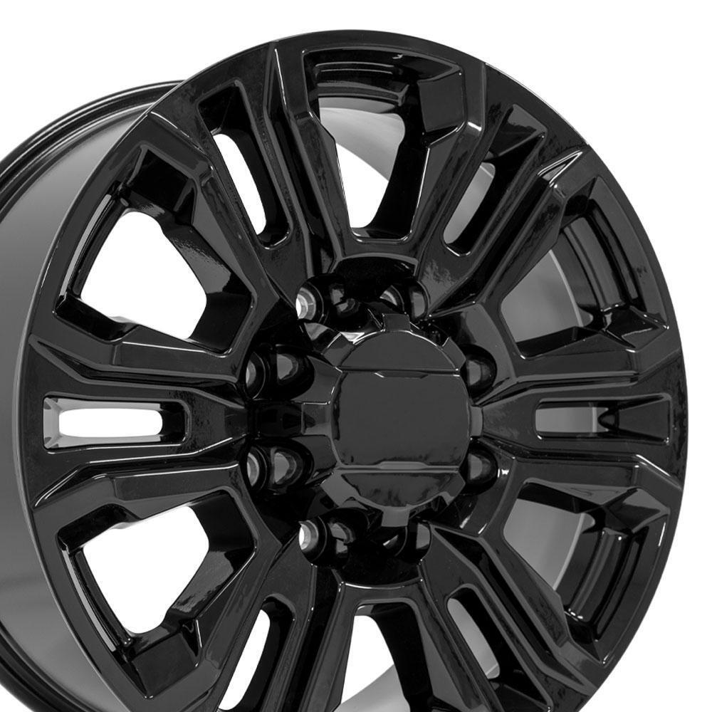 20x8.5 Black 5957 Wheels SET(4) Fits Silverado Sierra Denali 2500 3500 23377034