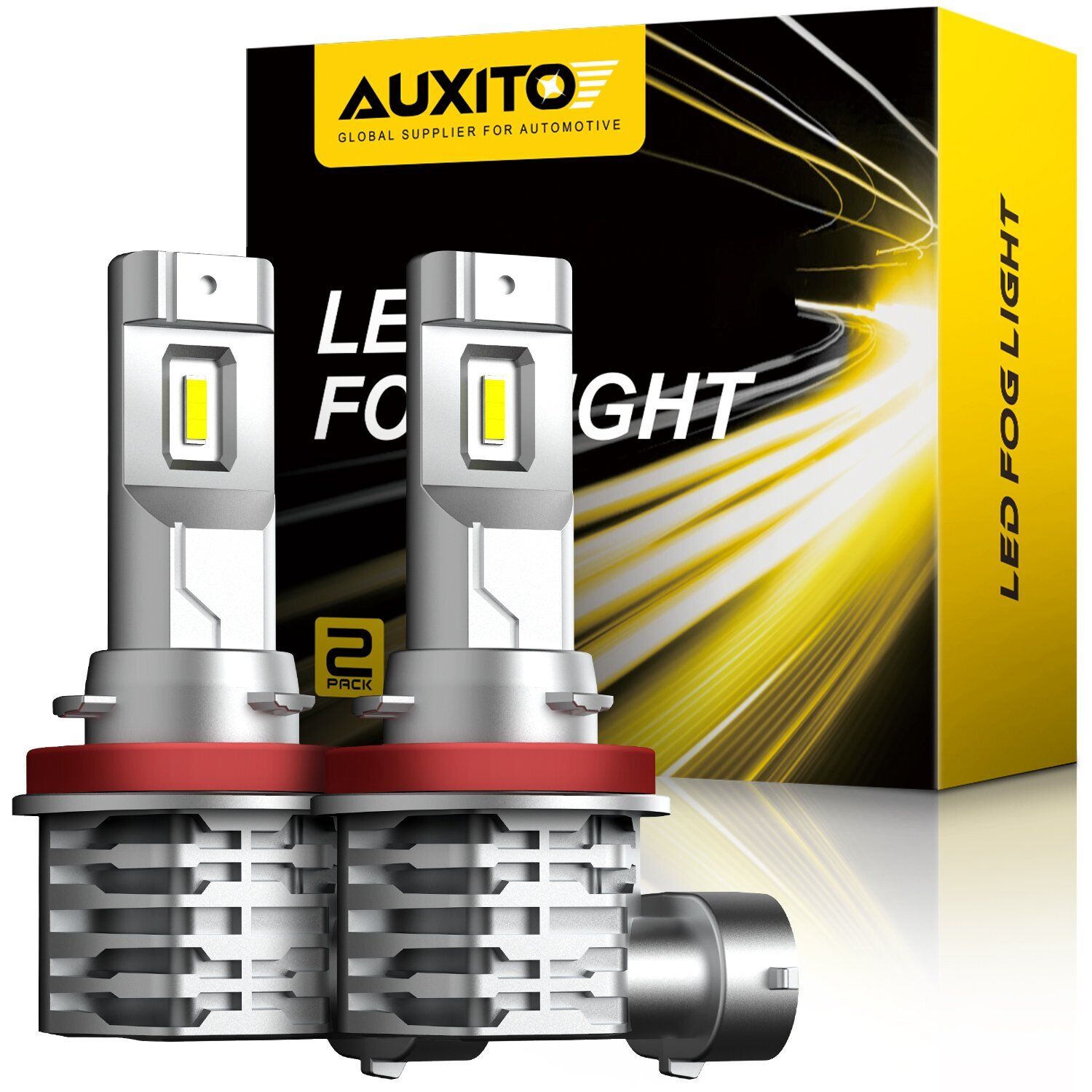 AUXITO LED Fog Light Bulb H8 H16 H11 Fog Light Bulb White 6500K High Power Lamps