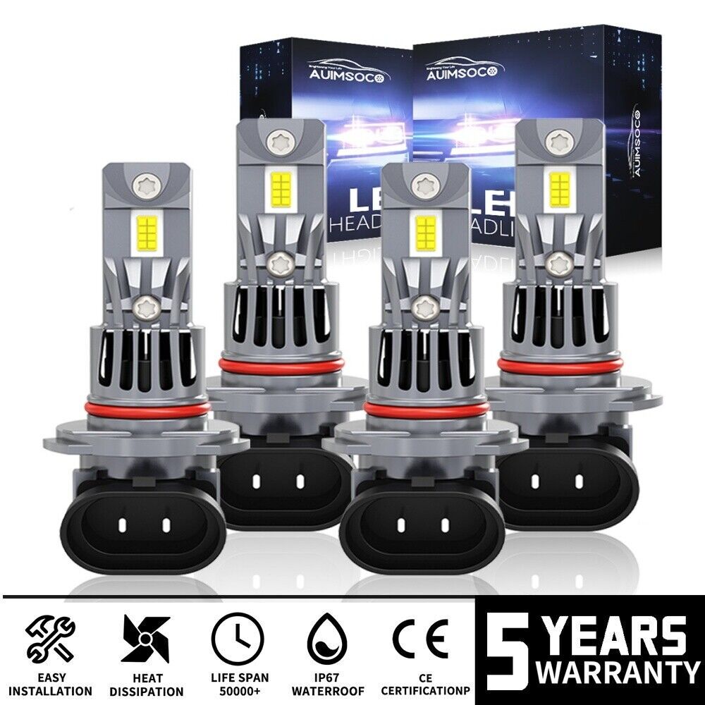 For Ram 2500 Crew Cab Pickup 2016-2018 with projector LED Headlight Hi Lo Bulbs