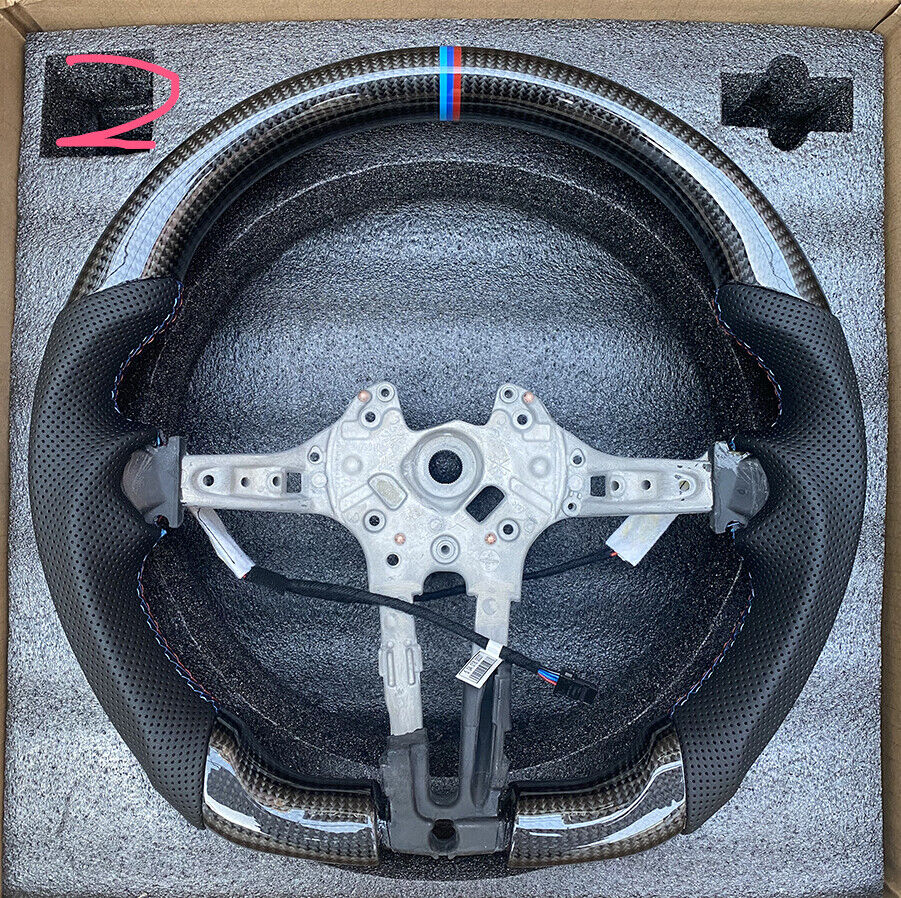Sport Carbon Fiber Flat Customized Steering Wheel for BMW M1 M2 M3 M4 M5 M6 F10