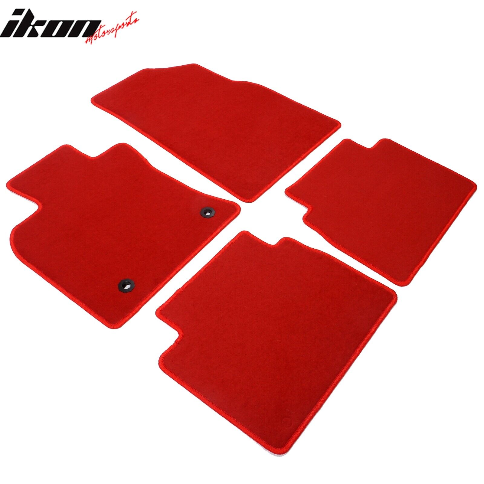 Fits 18-24 Toyota Camry Car Floor Mats Liner Front Rear Nylon Red Carpets 4PC