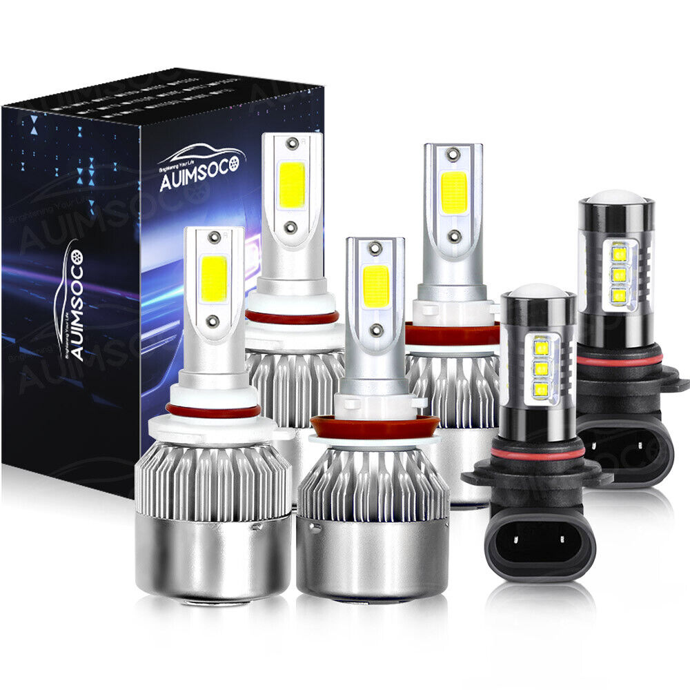For 2015 2016-2020 Ford F-150 Combo LED Headlight High/Low beam &Fog Light 6000K