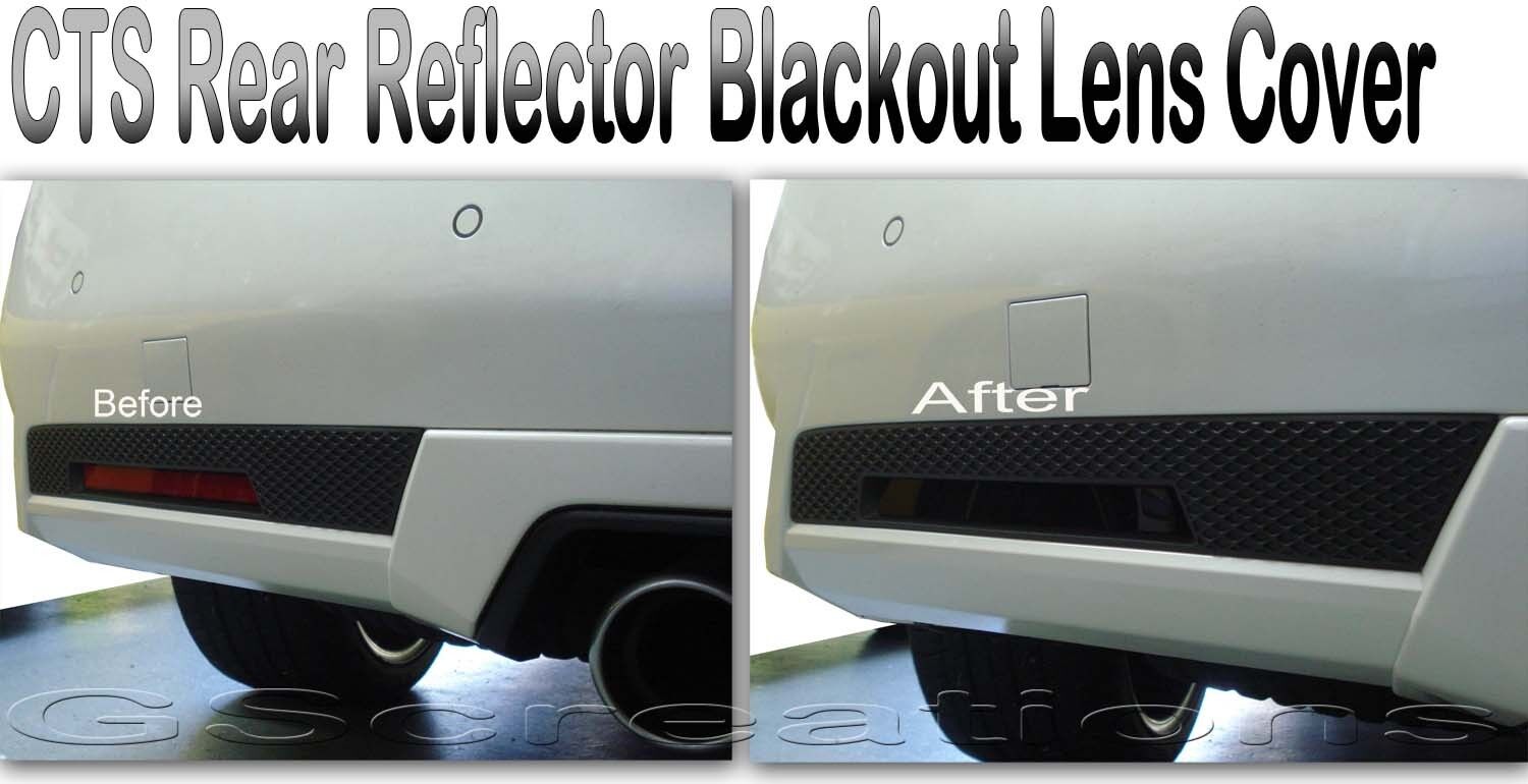 2011- 2015 Cadillac CTS & CTS-V Coupe Rear Reflector Blackout Lens Cover Kit