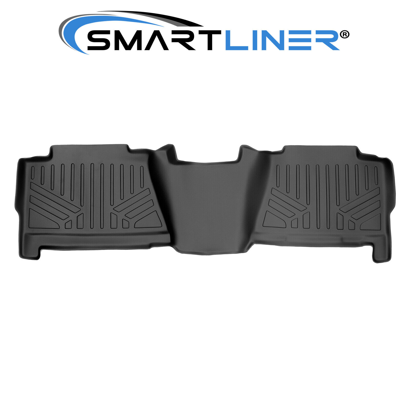 SMARTLINER Custom Floor Mats 2nd Row Black For Silverado/Sierra Crew Cab / SUV