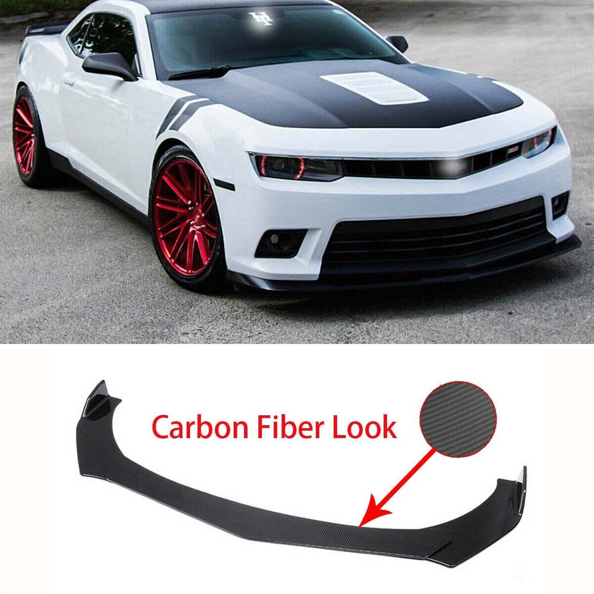 For Chevrolet Camaro SS Carbon Fiber Front Bumper Lip Spoiler Splitter Body Kits
