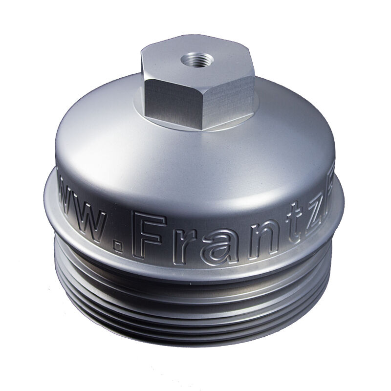 Aluminum 6.0L and 6.4L Powerstroke Oil Filter Cap by Frantz Filters