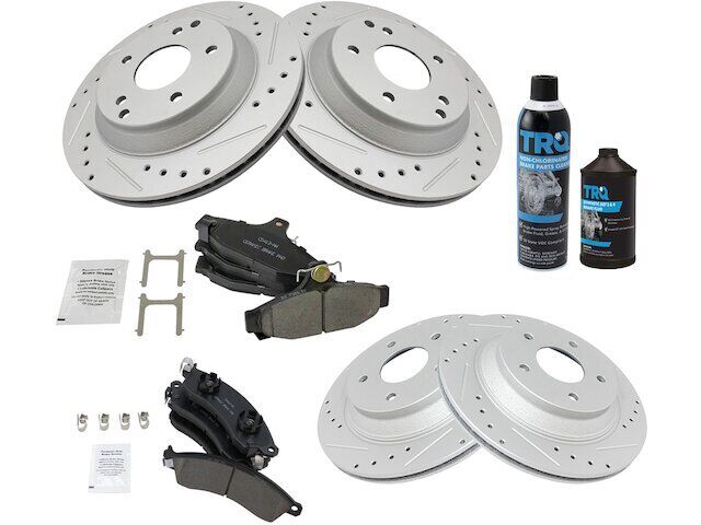For 1988-1996 Chevrolet Corvette Brake Pad and Rotor Kit Front and Rear 69662XB