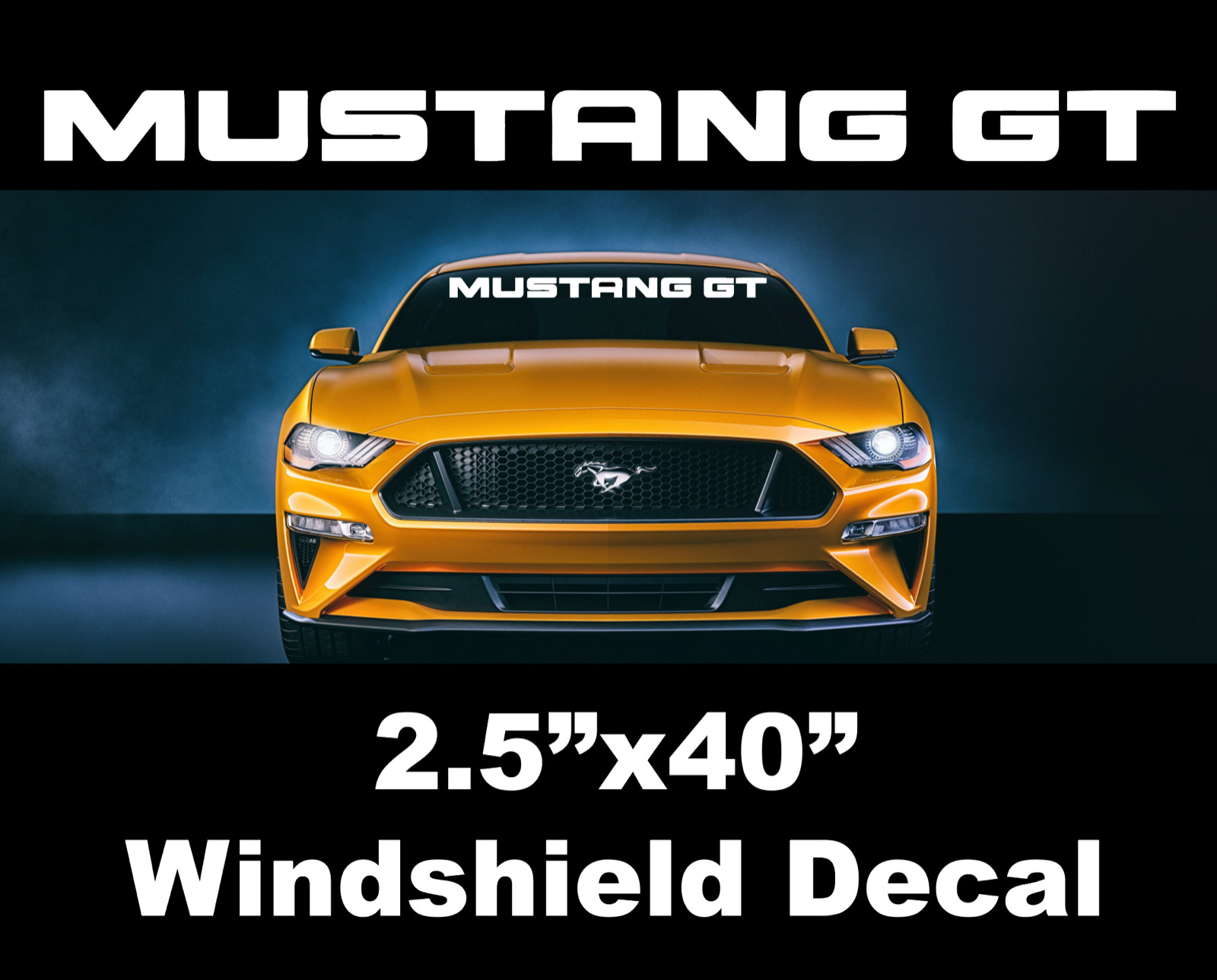 Ford Mustang Sport GT USDM windshield logo text car vinyl decal sticker NEW  348