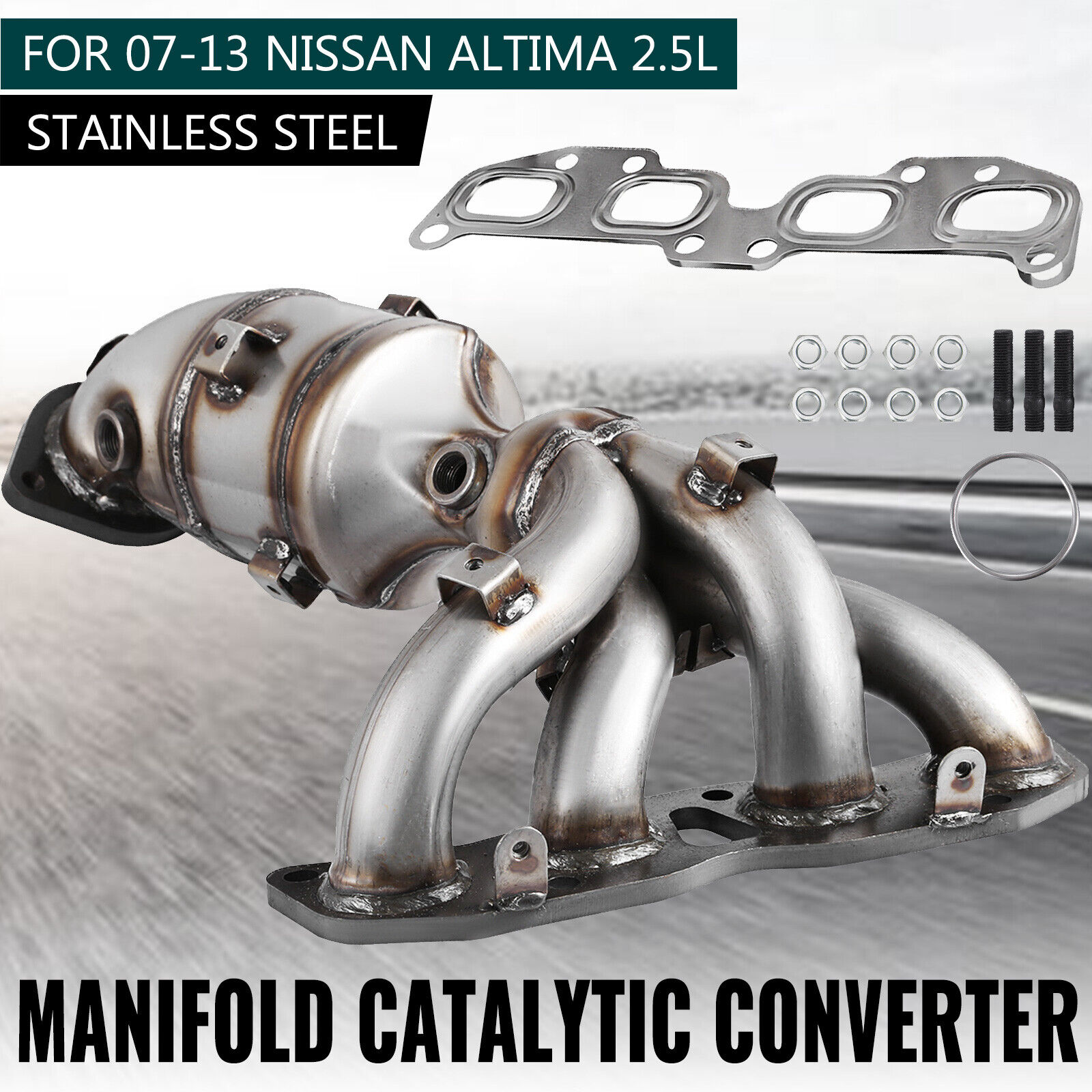 FOR 07-12 NISSAN ALTIMA 2.5L FACTORY STYLE CATALYTIC CONVERTER EXHAUST MANIFOLD