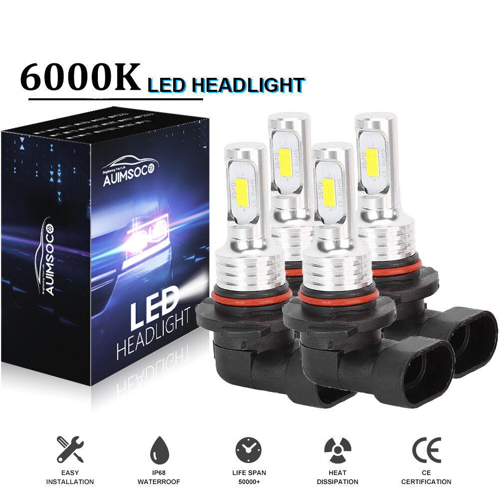 For GMC	Savana 2500 1997-2019 6000K LED Headlight High & Low Beam Bulbs Kit 4x