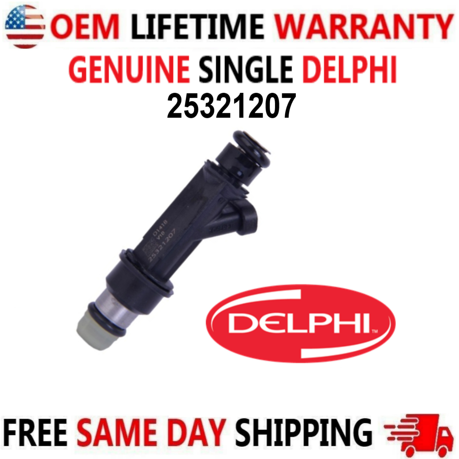OEM Single Genuine DELPHI fueI Injector for 1999-02 Oldsmobile Intrigue 3.5L V6