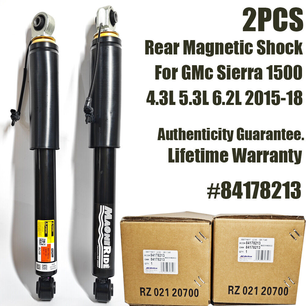 Pair Genuine Rear Magnetic Shock For GMC Sierra 1500 4.3L 5.3L 6.2L 2015-2018