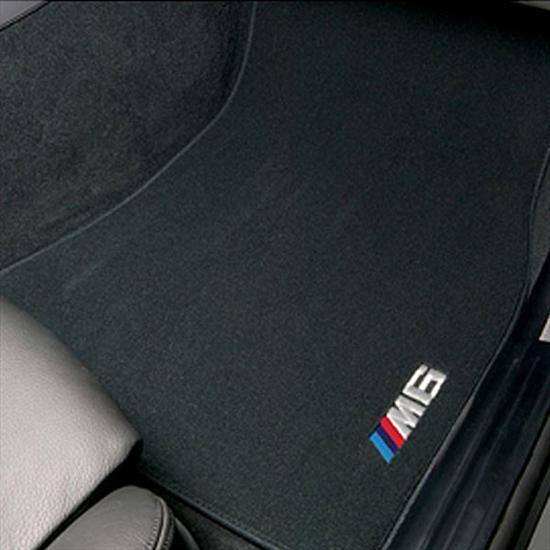BMW M6 Design Black Carpet Floor Mats w/Pad 2005-2010 E63 M6 Coupe 82110416739