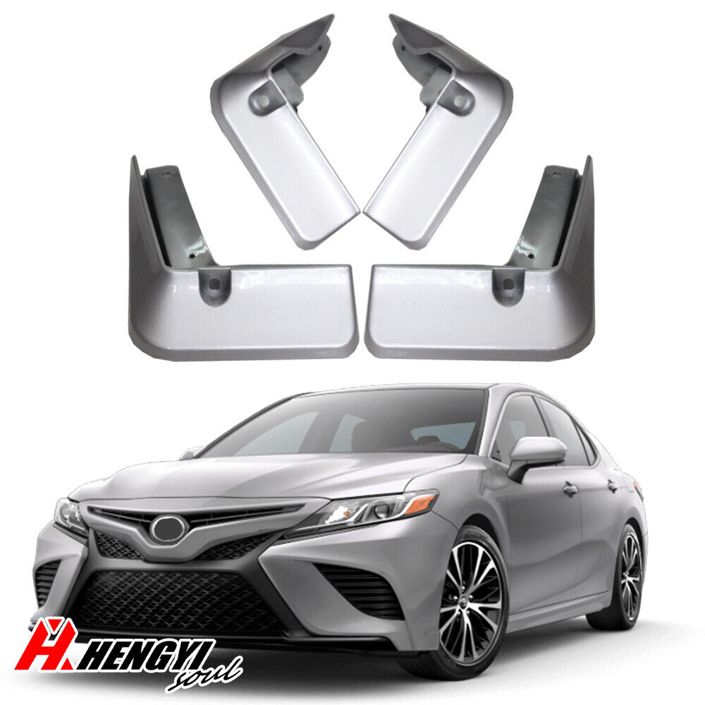 For 2018-23 Toyota Camry SE XSE Silver Painted Front Rear Splash Guard Mud Flap
