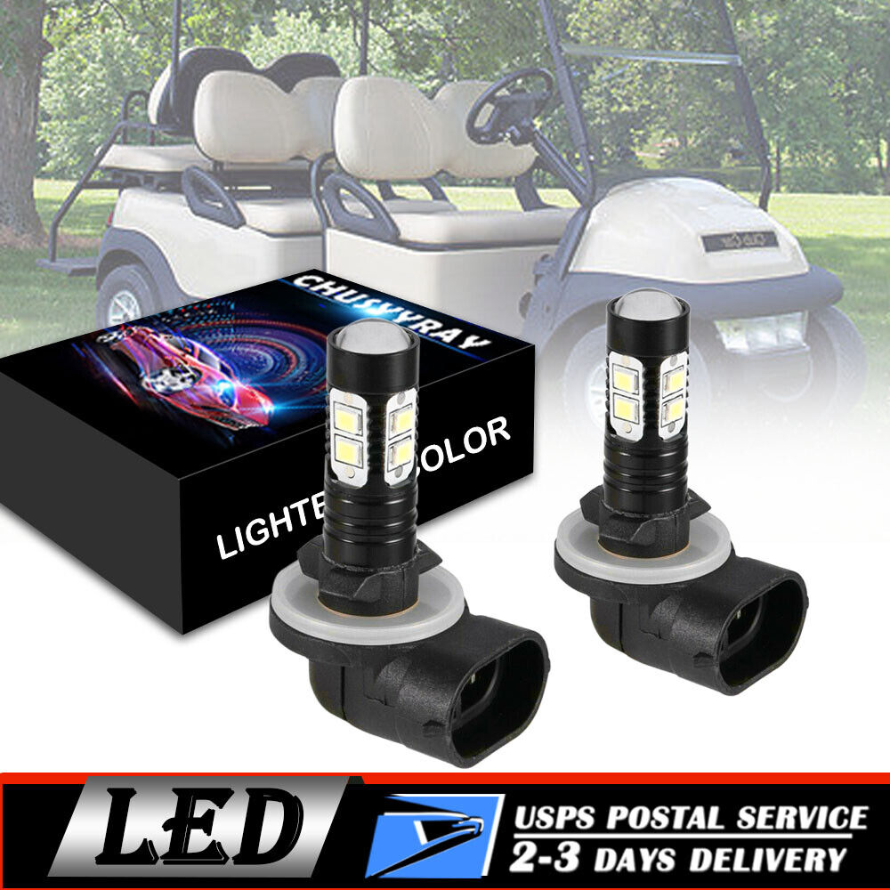 2x LED Headlight Bulbs 6000K 160W Fit For Precedent Cart Club Car DS 1999-2004