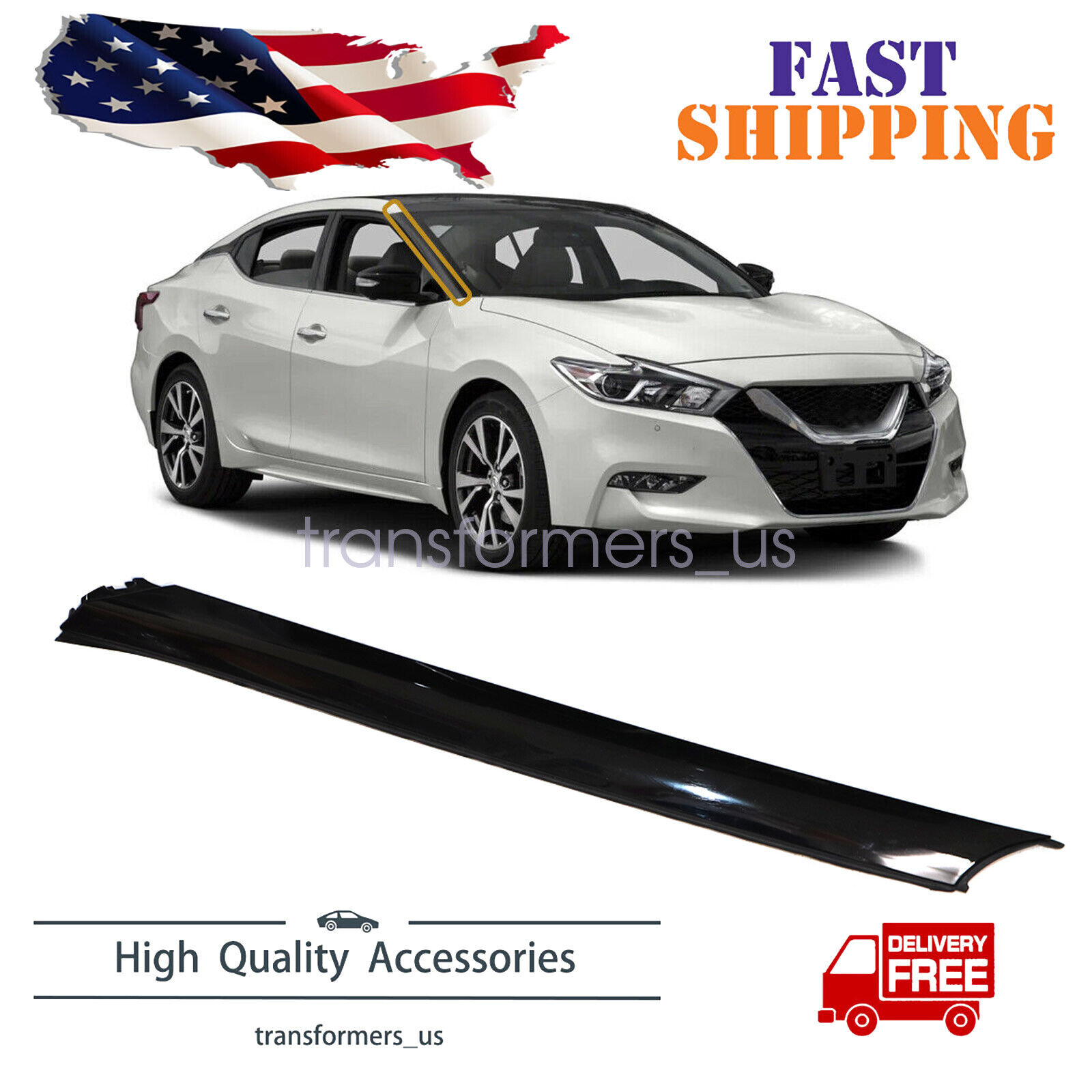 New 76836-9DD0A FOR NISSAN MAXIMA RIGHT FRONT Body A-Pillar Molding 2016-2020