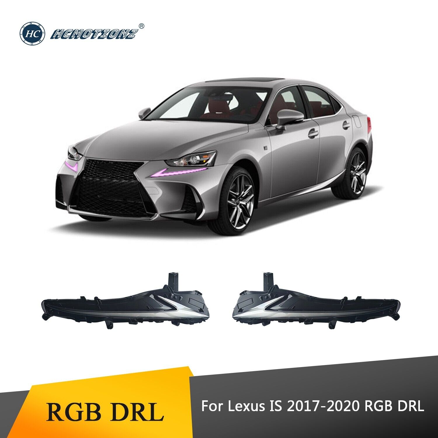 RGB LED Daytime Running Light For 2017-2020 Lexus  IS250/300/350 DRL Animation