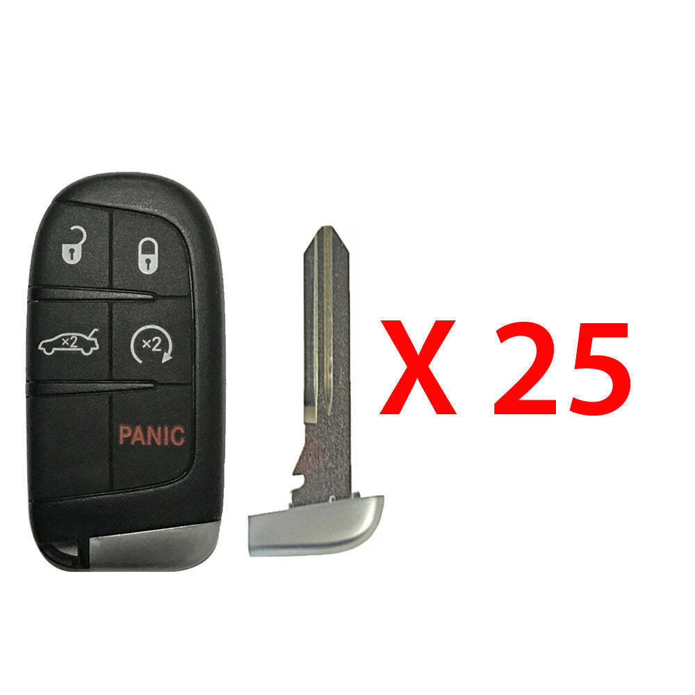 New Replacement for Dodge 2011-2018 Smart Key Fob 5B FCC# M3N-40821302 (25 Pack)