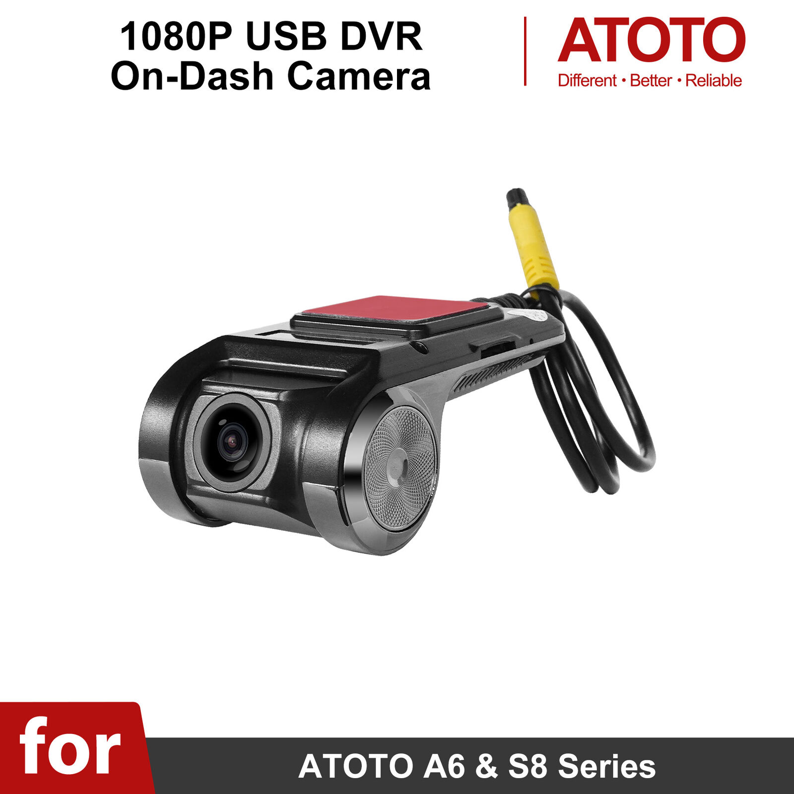 ATOTO 1080P USB DVR On-Dash Camera - Recording Video On Camera End for S8 A6
