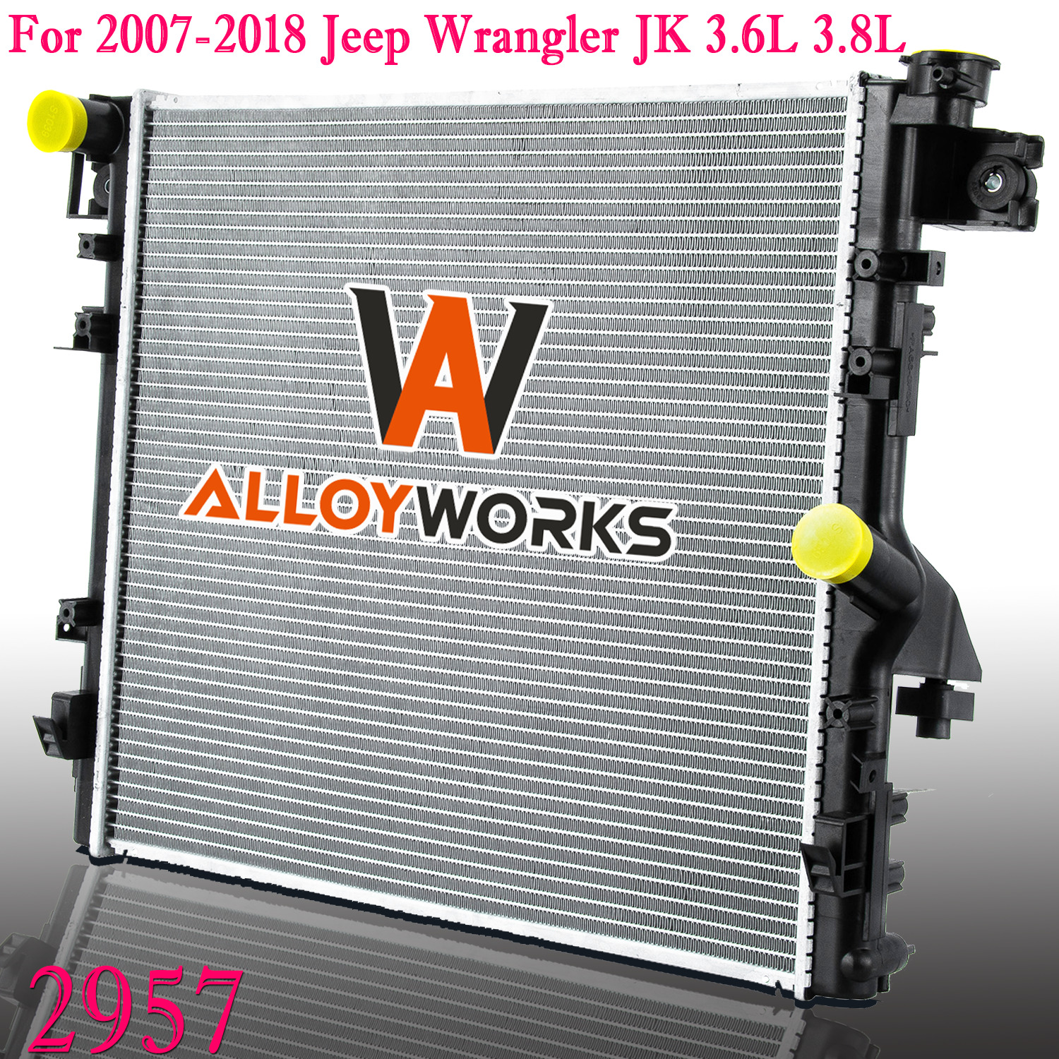 Radiator For 2007-2018 Jeep Wrangler JK Unlimited Sahara Sport 3.6L 3.8L 2017