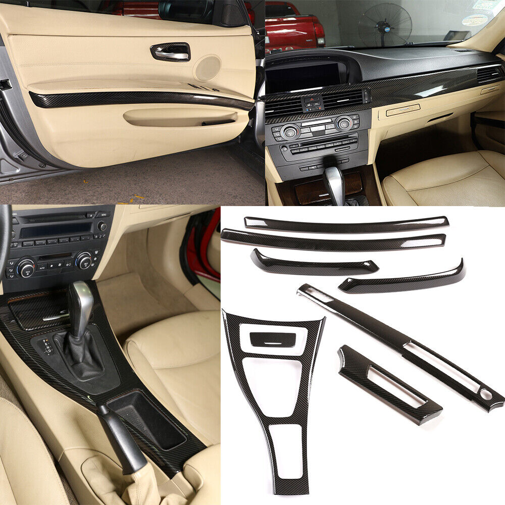 8pcs ABS Carbon Fiber Interior Panel trim Cover For BMW 3 Series E90 05-12